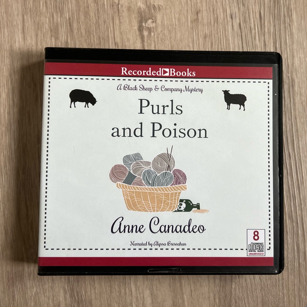 Purls and Poison by Anne Canadeo Audiobook CD cozy knitting mystery